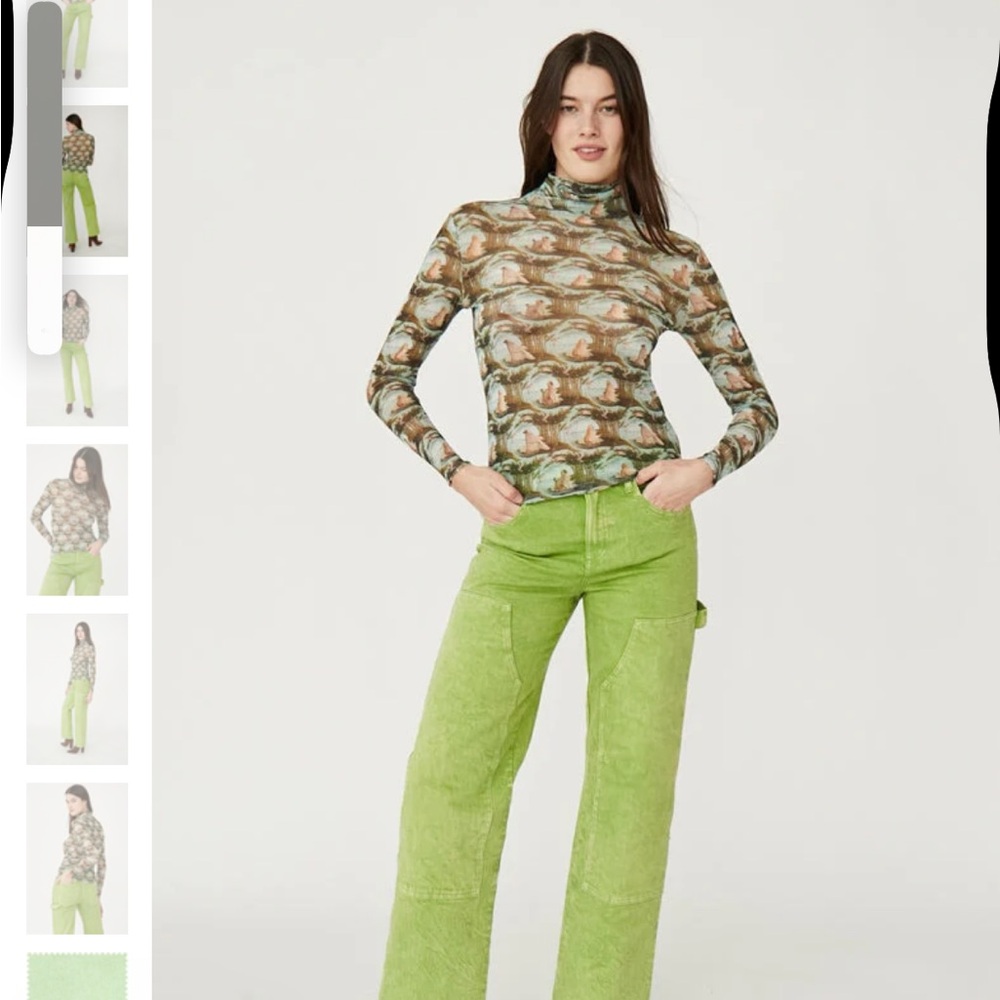 Vibrant green jeans
